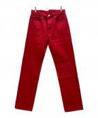 LEVI'Sリーバイス）の古着「94年製　デットストック　501 後染めデニムパンツ」｜レッド