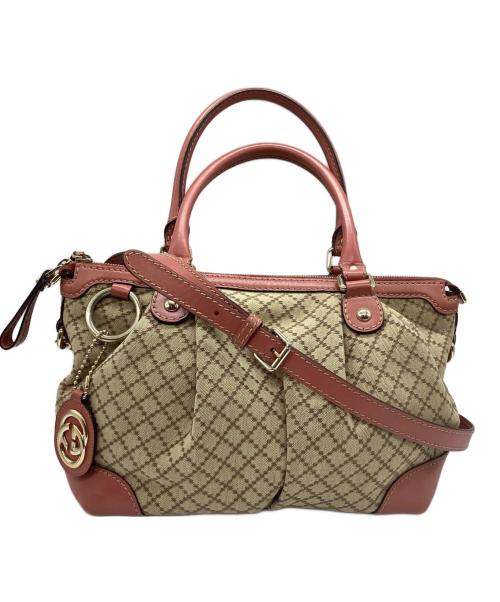 GUCCI（グッチ）GUCCI (グッチ) 2WAYバッグ ピンクベージュの古着・服飾アイテム