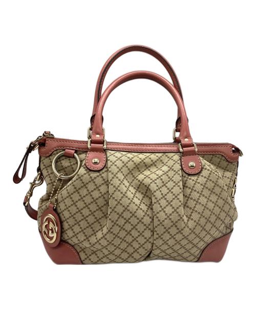 GUCCI（グッチ）GUCCI (グッチ) 2WAYバッグ ピンクベージュの古着・服飾アイテム