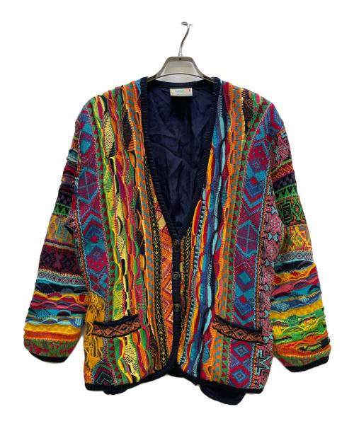 Coogi（クージー）Coogi (クージー) 3Dニットカーディガン マルチカラー サイズ:Mの古着・服飾アイテム