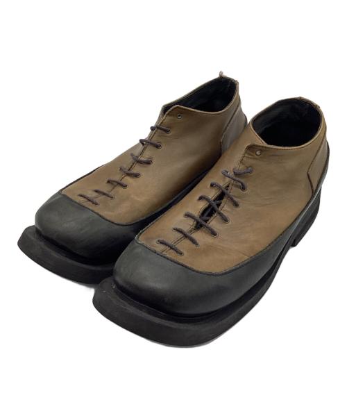 DIRK BIKKEMBERGS（ダークビッケンバーグ）DIRK BIKKEMBERGS (ダークビッケンバーグ) シューズ ブラウン×ブラック サイズ:26.5の古着・服飾アイテム