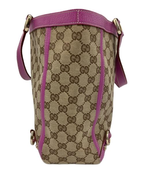 GUCCI（グッチ）GUCCI (グッチ) トートバッグ ベージュ×ピンクの古着・服飾アイテム