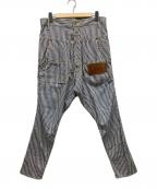 LEE×mercibeaucoupリー×メルシーボークー）の古着「サルエルパンツ」｜ブルー×ホワイト