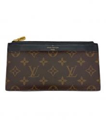 LOUIS VUITTON（ルイ ヴィトン）の古着「スリムパース モノグラム」｜ブラック×ブラウン