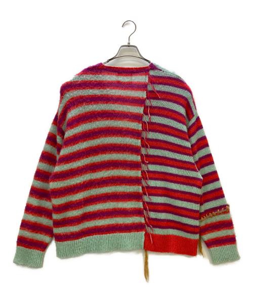 ROTOL（ロトル）ROTOL (ロトル) モヘヤニットカーディガン FRANKEN CARDIGAN BORDER LEOPARD マルチカラー サイズ:2の古着・服飾アイテム