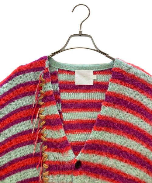 ROTOL（ロトル）ROTOL (ロトル) モヘヤニットカーディガン FRANKEN CARDIGAN BORDER LEOPARD マルチカラー サイズ:2の古着・服飾アイテム
