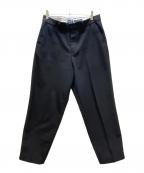 DESCENDANTディセンダント）の古着「トラウザーパンツ　無地　ブラック」｜ブラック