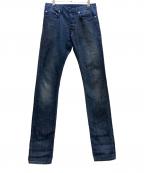 Christian Diorクリスチャン ディオール）の古着「チェックプリントデニムパンツ」｜インディゴ