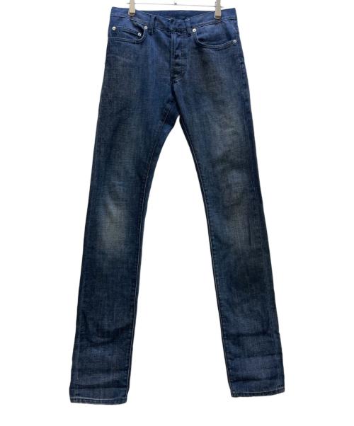 Christian Dior（クリスチャン ディオール）Christian Dior (クリスチャン ディオール) チェックプリントデニムパンツ インディゴ サイズ:73.5cm (W29)の古着・服飾アイテム