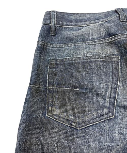 Christian Dior（クリスチャン ディオール）Christian Dior (クリスチャン ディオール) チェックプリントデニムパンツ インディゴ サイズ:73.5cm (W29)の古着・服飾アイテム