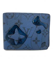 LOUIS VUITTON（ルイ ヴィトン）の古着「2つ折り財布 ポルトフォイユ・スレンダー」｜ブルー