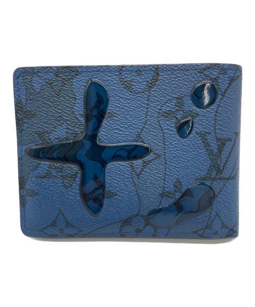 LOUIS VUITTON（ルイ ヴィトン）LOUIS VUITTON (ルイ ヴィトン) 2つ折り財布 ポルトフォイユ・スレンダー ブルーの古着・服飾アイテム