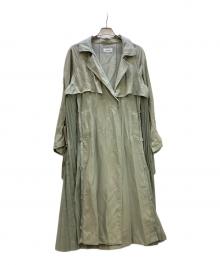 Snidel（スナイデル）の古着「サイドプリーツトレンチコート」｜グリーン