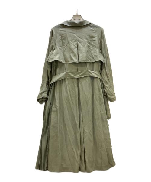 Snidel（スナイデル）Snidel (スナイデル) サイドプリーツトレンチコート グリーンの古着・服飾アイテム
