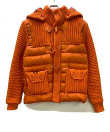 Bark（バーク）の古着「ニットダッフルダウンジャケット」｜オレンジ