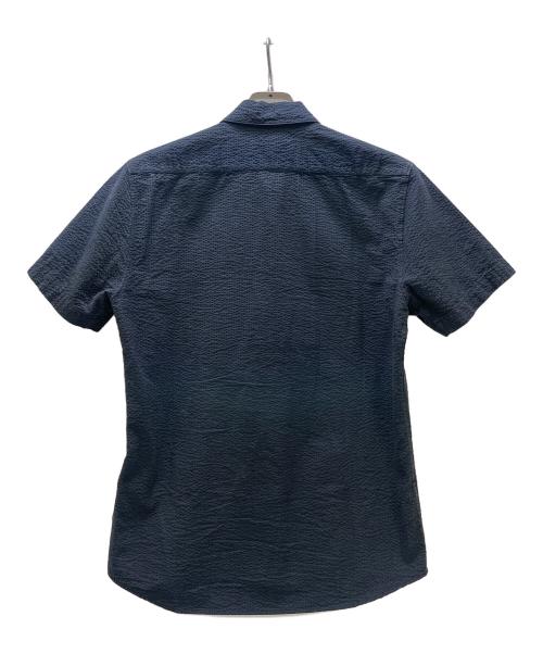 STONE ISLAND（ストーンアイランド）STONE ISLAND (ストーンアイランド) 半袖シアサッカーシャツ ブラック サイズ:Sの古着・服飾アイテム