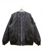 AVIREX×FACETASMアヴィレックス×ファセッタズム）の古着「MA-1ジャケット PATCHED MA-1 JACKET」｜ネイビー×ブラック