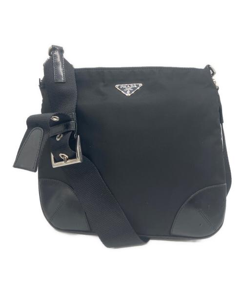 PRADA（プラダ）PRADA (プラダ) ナイロン　ショルダーバッグ ブラックの古着・服飾アイテム