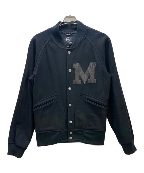 ALEXANDER McQUEEN（アレキサンダーマックイーン）ALEXANDER McQUEEN (アレキサンダーマックイーン) メルトンスタジャン ブラック サイズ:46の古着・服飾アイテム