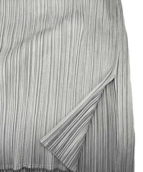 PLEATS PLEASE（プリーツプリーズ）PLEATS PLEASE (プリーツプリーズ) ノースリーブプリーツワンピース グレー サイズ:2の古着・服飾アイテム