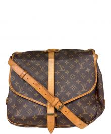 LOUIS VUITTON（ルイ ヴィトン）の古着「ショルダーバッグ　ソミュール43」｜ブラウン