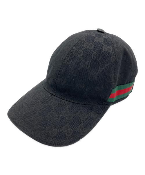 GUCCI（グッチ）GUCCI (グッチ) ベースボールキャップ ブラックの古着・服飾アイテム