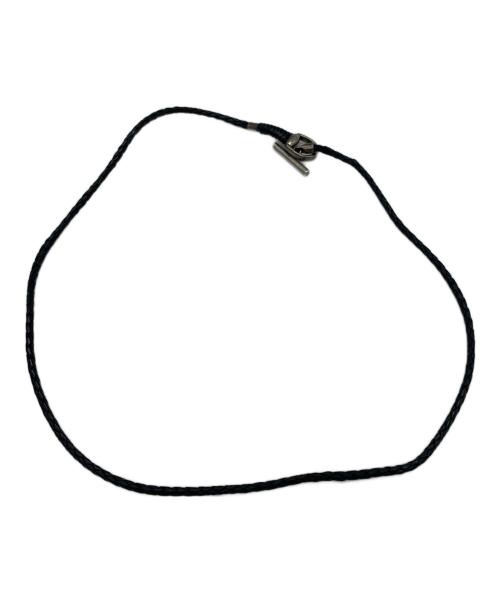 GUCCI（グッチ）GUCCI (グッチ) レザー編み込みブレスレット ブラックの古着・服飾アイテム