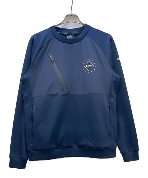 F.C.R.B.（エフシーレアルブリストル）F.C.R.B. (エフシーレアルブリストル) 切替フロントジップスウェット ネイビー サイズ:Lの古着・服飾アイテム