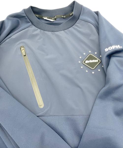 F.C.R.B.（エフシーレアルブリストル）F.C.R.B. (エフシーレアルブリストル) 切替フロントジップスウェット ネイビー サイズ:Lの古着・服飾アイテム