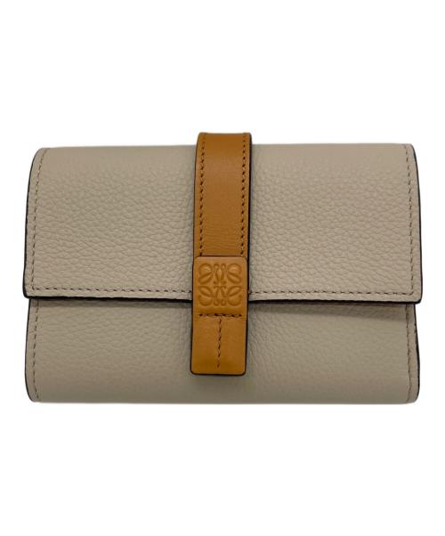 LOEWE（ロエベ）LOEWE (ロエベ) 3つ折り財布 ベージュ×ブラウン（箱・保存袋付） ベージュ×ブラウンの古着・服飾アイテム
