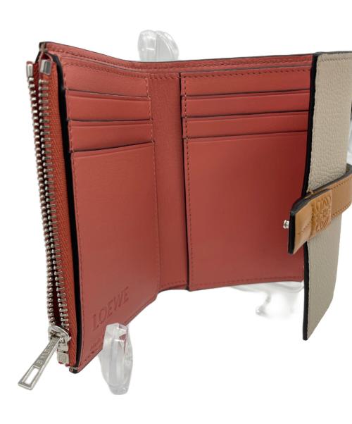 LOEWE（ロエベ）LOEWE (ロエベ) 3つ折り財布 ベージュ×ブラウン（箱・保存袋付） ベージュ×ブラウンの古着・服飾アイテム