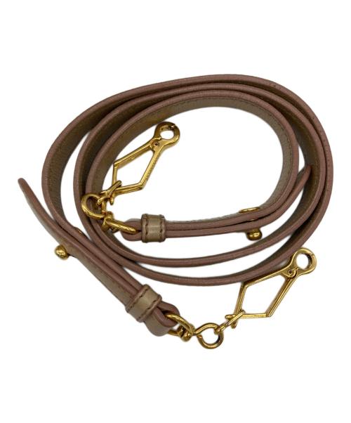 MIU MIU（ミュウミュウ）MIU MIU (ミュウミュウ) 2WAYショルダーバッグ 	vitello lux(ヴィッテロルクス ) ベージュの古着・服飾アイテム