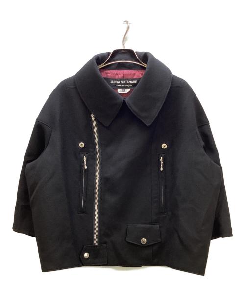 JUNYA WATANABE COMME des GARCONS（(ジュンヤワタナベ コムデギャルソン）JUNYA WATANABE COMME des GARCONS ((ジュンヤワタナベ コムデギャルソン) 変形ライダースジャケット ブラック サイズ:XSの古着・服飾アイテム