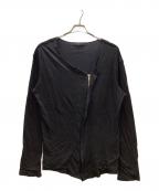 Y'sワイズ）の古着「ジップカーディガン」｜ブラック