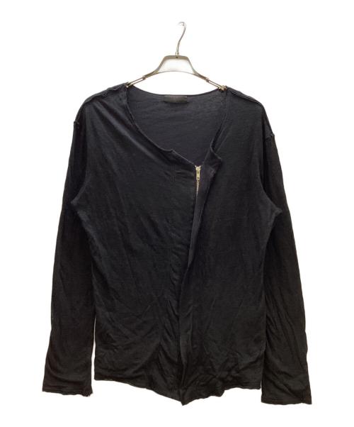 Y's（ワイズ）Y's (ワイズ) ジップカーディガン ブラック サイズ:Mの古着・服飾アイテム
