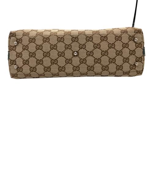 GUCCI（グッチ）GUCCI (グッチ) GGキャンパス シェリーライン ハンドバッグ ベージュの古着・服飾アイテム