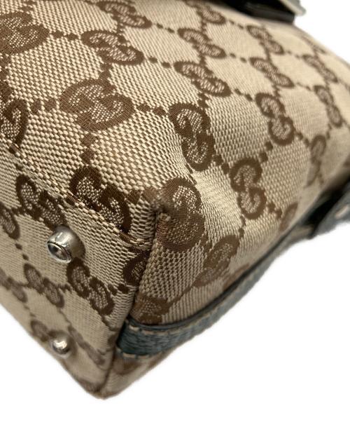 GUCCI（グッチ）GUCCI (グッチ) GGキャンパス シェリーライン ハンドバッグ ベージュの古着・服飾アイテム