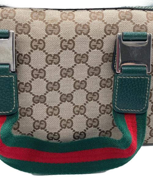 GUCCI（グッチ）GUCCI (グッチ) GGキャンパス シェリーライン ハンドバッグ ベージュの古着・服飾アイテム