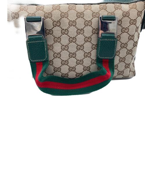 GUCCI（グッチ）GUCCI (グッチ) GGキャンパス シェリーライン ハンドバッグ ベージュの古着・服飾アイテム