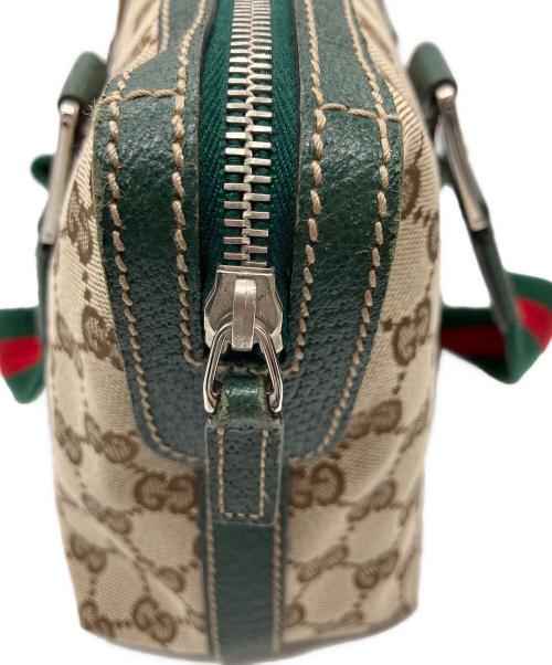 GUCCI（グッチ）GUCCI (グッチ) GGキャンパス シェリーライン ハンドバッグ ベージュの古着・服飾アイテム