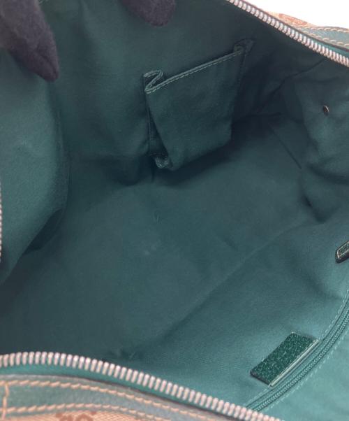 GUCCI（グッチ）GUCCI (グッチ) GGキャンパス シェリーライン ハンドバッグ ベージュの古着・服飾アイテム