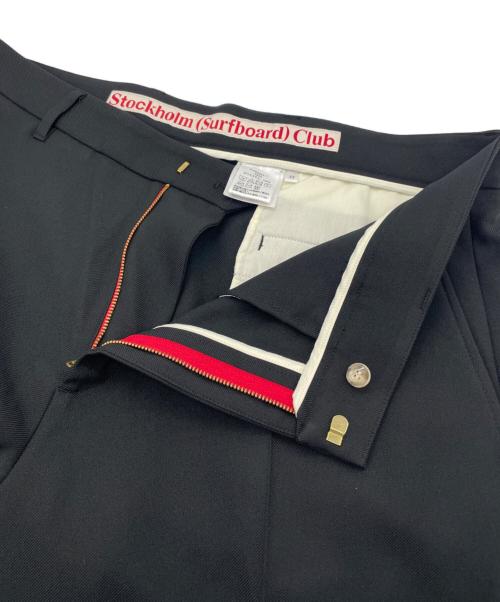 Stockholm Surfboard Club（ストックホルム サーフボード クラブ）Stockholm Surfboard Club (ストックホルム サーフボード クラブ) RHC Ron Herman (アールエイチシー ロンハーマン) ポリエステル ストレートフィット パンツ ブラック ブラック サイズ:52の古着・服飾アイテム