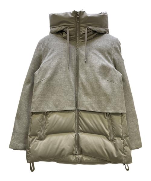 DUNO（デュノ）DUNO (デュノ) 切替ダウンジャケット JULIA PRATO/MESTRE KW554E ライトグレー サイズ:40の古着・服飾アイテム