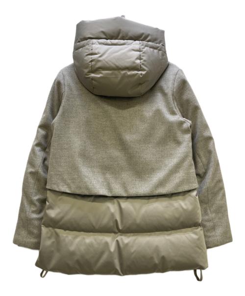 DUNO（デュノ）DUNO (デュノ) 切替ダウンジャケット JULIA PRATO/MESTRE KW554E ライトグレー サイズ:40の古着・服飾アイテム