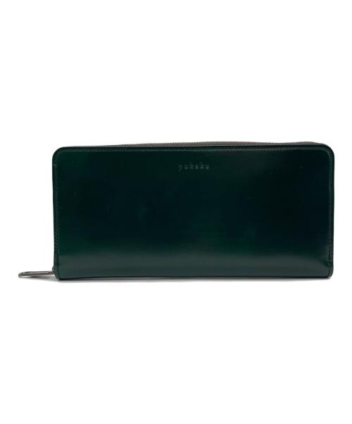 YUHAKU（ユハク）yuhaku (ユハク) ラウンドファスナーウォレット グリーンの古着・服飾アイテム