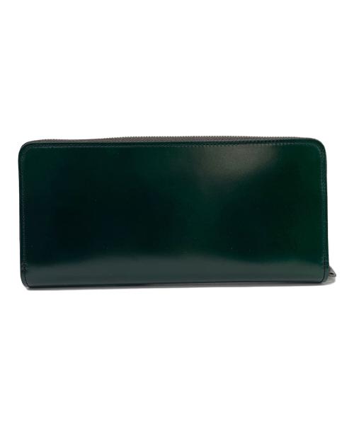 YUHAKU（ユハク）yuhaku (ユハク) ラウンドファスナーウォレット グリーンの古着・服飾アイテム
