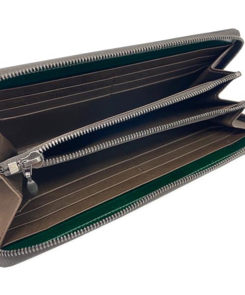 YUHAKU（ユハク）yuhaku (ユハク) ラウンドファスナーウォレット グリーンの古着・服飾アイテム