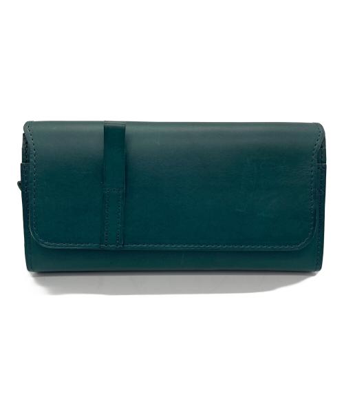 M+（エムピウ）M+ (エムピウ) 長財布 グリーンの古着・服飾アイテム
