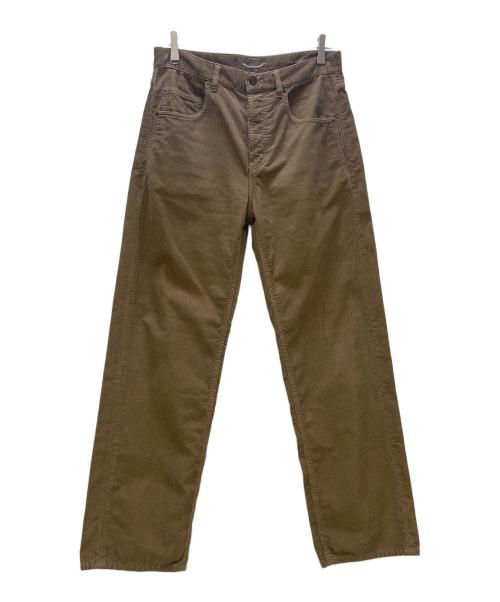 Saint Laurent Paris（サンローランパリ）Saint Laurent Paris (サンローランパリ) コーデュロイワイドパンツ ブラウン サイズ:Mの古着・服飾アイテム
