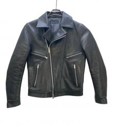 LOUNGE LIZARD（ラウンジリザード）の古着「ダブルライダースジャケット」｜ブラック